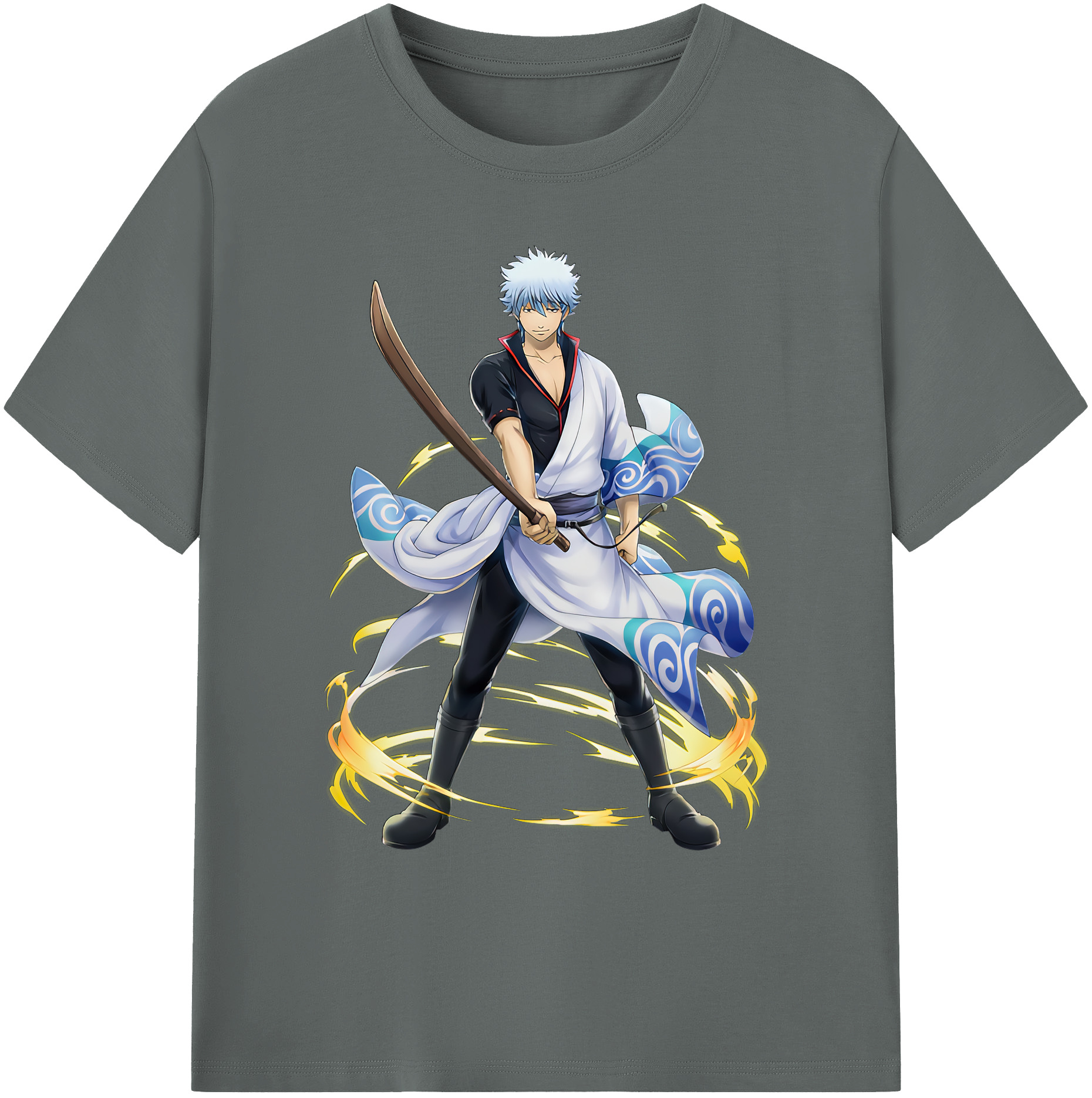 （画像用） ぎんたま 坂田銀時（さかたぎんとき） 神楽 志村新八（しむら しんぱち） GINTAMA Sakata Gintoki Kagura Shimura Shinpachi 綿100％ メンズ半袖Tシャツ｜肌触りやわらか＆通気性